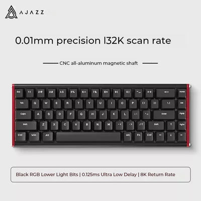 AJAZZ ALUX68 Magnetic Switch Mechanical Keyboard Aluminum Alloy Wired 8K Hot Swap RGB Low Latency RT Custom Gaming Keyboard Gift