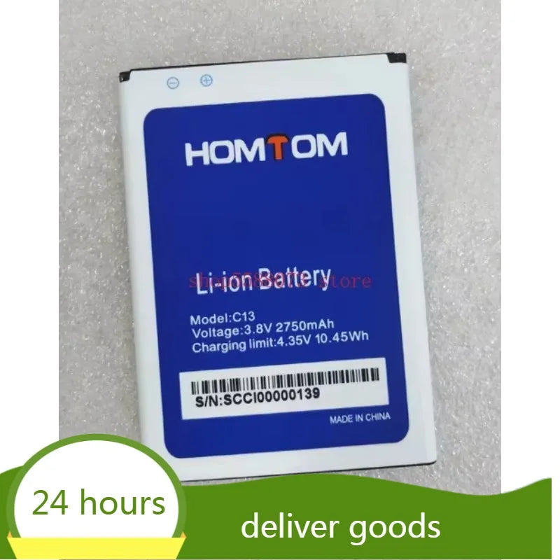 Homtom C13 phone battery 2750mah for HOMTOM C13 Android 3G WCDMA Smartphone 5.0 Inch MT6580M Quad-core