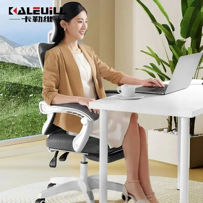 Office Chair Gaming Chair Ergonomic Design Sit for A Long Time Not Tired Staff Chair Sponge Cushion with Footrest Boss