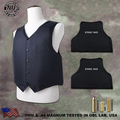 NIJ IIIA 3A Level Bulletproof Vest Lightweight Soft Armor Concealed Hidden Inside Wearing Anti-Bullet V-neck Ballistic Vests