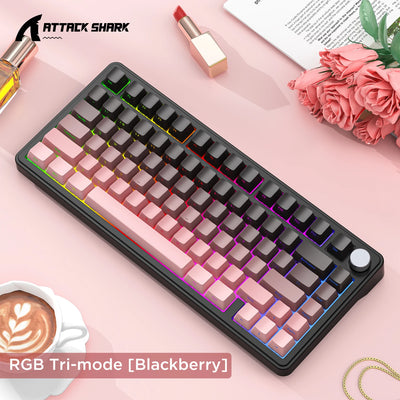 ATTACK SHARK X85 & X85Pro Wireless Mechanical Gaming Keyboard, 75% Layout, Hot Swappable, RGB, Bluetooth, PBT, Gasket Design