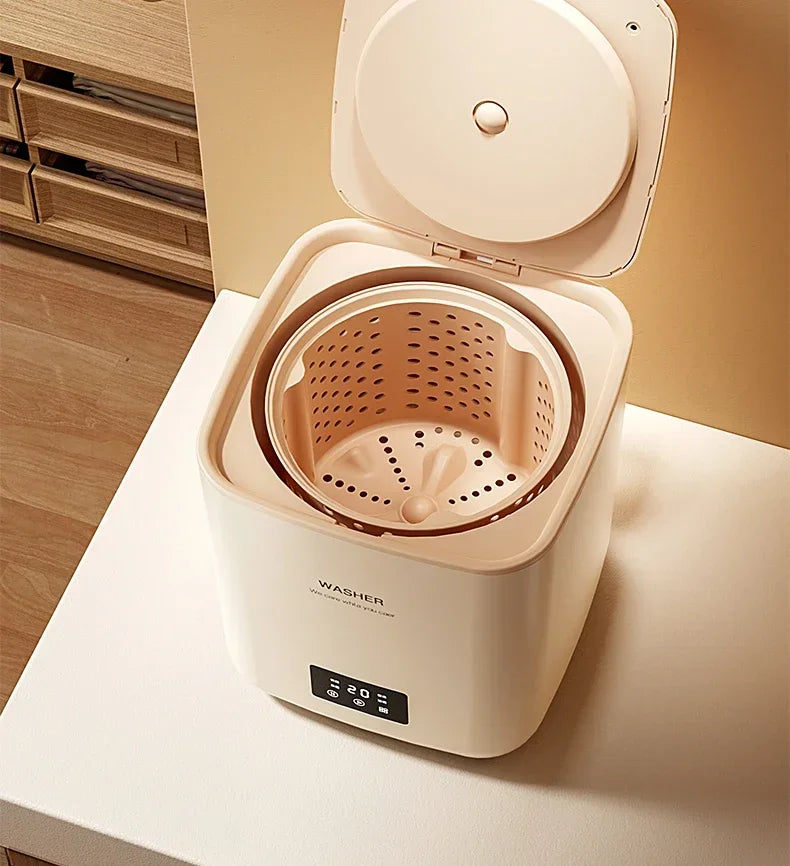 220V Compact Fully-Automatic Portable Washing Machine for Underwear, Socks and Delicates