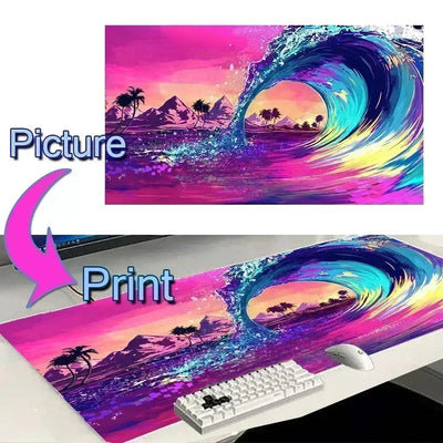 Custom XXL Mouse Pad Extra Large 350x600mm Diy Gaming Keyboard Pads Cute Anime Laptop Carpet Mat Desk mat Lock Edge Mousepad Xxl