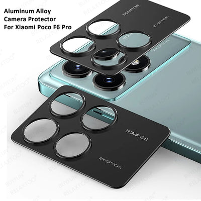 For Xiaomi Poco F6 Pro Case 3D Rear Camera Aluminum Alloy Metal Cover Poxo Poko Little F6Pro PocoF6 5G Lens Screen Protector Cap