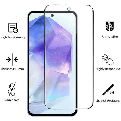 5Pcs Screen Protector for Samsung A55 A15 A54 A34 A13 A14 A53 A52 A12 A33 A52S A32 A35 A71 A72 A51 A22 S10E S20FE Tempered Glass