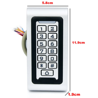 IP67 Waterproof Backlight RFID Door Access Control Reader Keypad 1000 Users Door Bell 125KHz DC 12V EM Card door opener