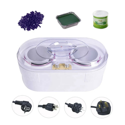 Double Wax Warmer Machine for Professional Salon Removal with Adjustable Temperature Depilatory Sugar Paste Wax Heater