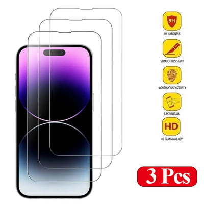 Tempered Glass for iPhone 14 Pro 15 16 13 12 11 pro max screen protector for iphone 15 pro mica for iphone 13 14 pro glass film