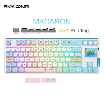 SKYLOONG GK87 Pro 3-Mode Wireless Mechanical Keyboard Full-Key Hot-Swappable 2-inch RGB Screen Custom Low latency Game Keyboard