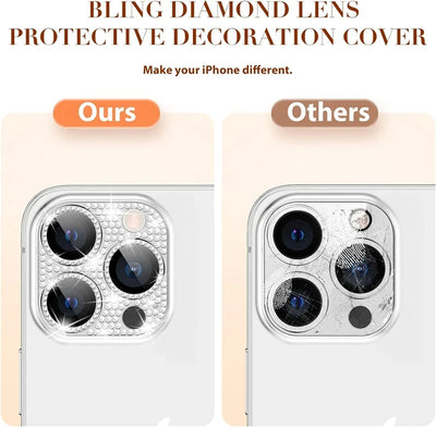 Bling Diamond Lens Case For iPhone 16 Pro Max Camera Protector iPhone 11 13 15 16 Plus 14 12 Mini Glitter Metal Screen Protector