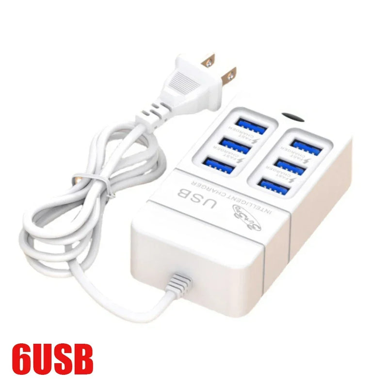 35W Charger 6 USB Out PD Type C Super Charge Quick Wall Chargers USB  Adapter Mobile Phone EU US Plug USB Type C Charger