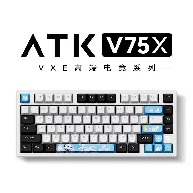 Atk Vxe V75x Mechanical Keyboard Bluetooth Wireless 2.4g Tri Modes Hot Swappable 1ms Low Latency Gasket PC Gaming Keyboard