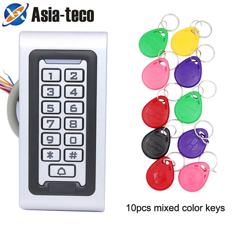 IP67 Waterproof Backlight RFID Door Access Control Reader Keypad 1000 Users Door Bell 125KHz DC 12V EM Card door opener