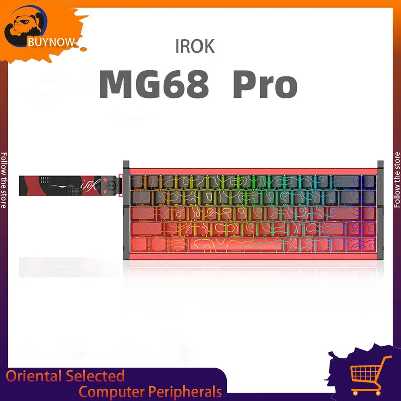 Irok MG68 Max Keyboard Magnetic Switch Hot Swap Rgb 8k Gamer Mechanical Keyboard Pc E-Sports Gaming Accessories Customized Gift