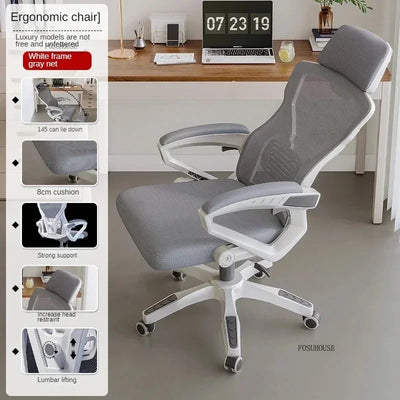 Nordic Minimalist Computer Chair Home Bedroom Gaming Chair Sedentary Comfort Office Ergonomic Office Chairs Backrest Armchair