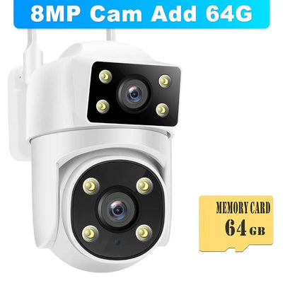 15MP WiFi Camera Outdoor Three lens PTZ Video Surveillance Security Protection 4K IP Camera Smart Home Wireless CCTV Cam NVR