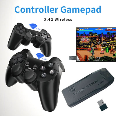 M8 TV Games console 128G Retro Handheld 40000 Games Player 4K HD Video Game Stick 2.4G Double Wireless Controller