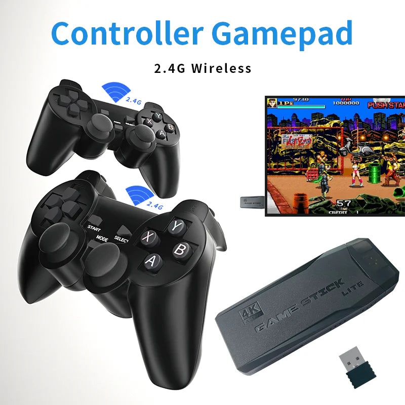 M8 TV Games console 128G Retro Handheld 40000 Games Player 4K HD Video Game Stick 2.4G Double Wireless Controller