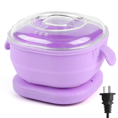 Silicone Wax Warmer Foldable Wax Heater 100W Electric Hot Wax Warmer Machine Hair Removal Wax Machine for Home Travel