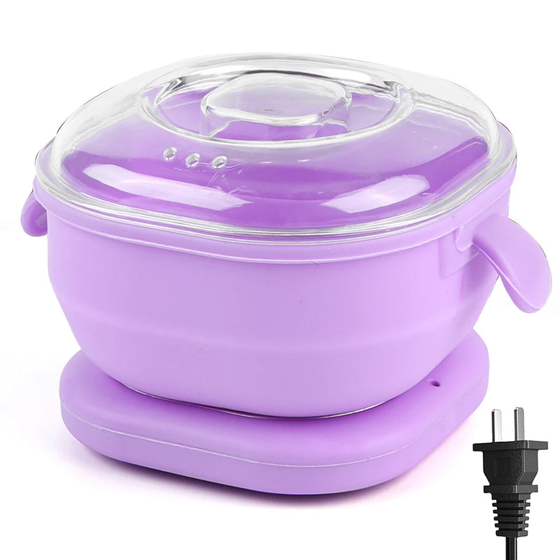 Silicone Wax Warmer Foldable Wax Heater 100W Electric Hot Wax Warmer Machine Hair Removal Wax Machine for Home Travel