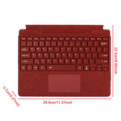 Bluetooth-Compatible Ultra-Slim Keyboard with Touchpad Portable Magnetic Keyboard for Microsoft Surface Pro 8/9/X/10/11