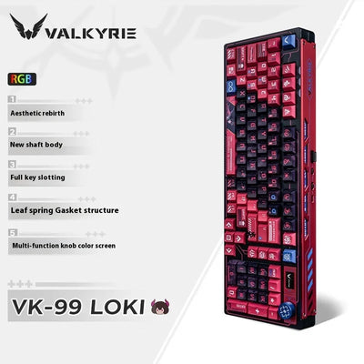 VALKYRIE VK99 Gamer Mechanical Keyboard Hot Swap 3 Modes Keyboards Bluetooth Wireless Keyboards Custom RGB Laptop Gaming Keyboar