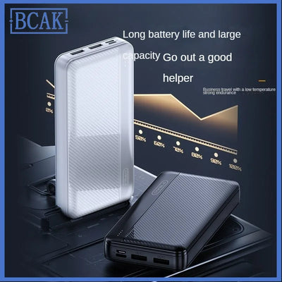 Large Capacity Power Bank 200000mAh 20000mah Fast Charging Portable for Android Mobile Phone Universal BCAK