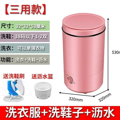 Household semi-automatic shoe washing machine small lazy socks washing portable washing electric