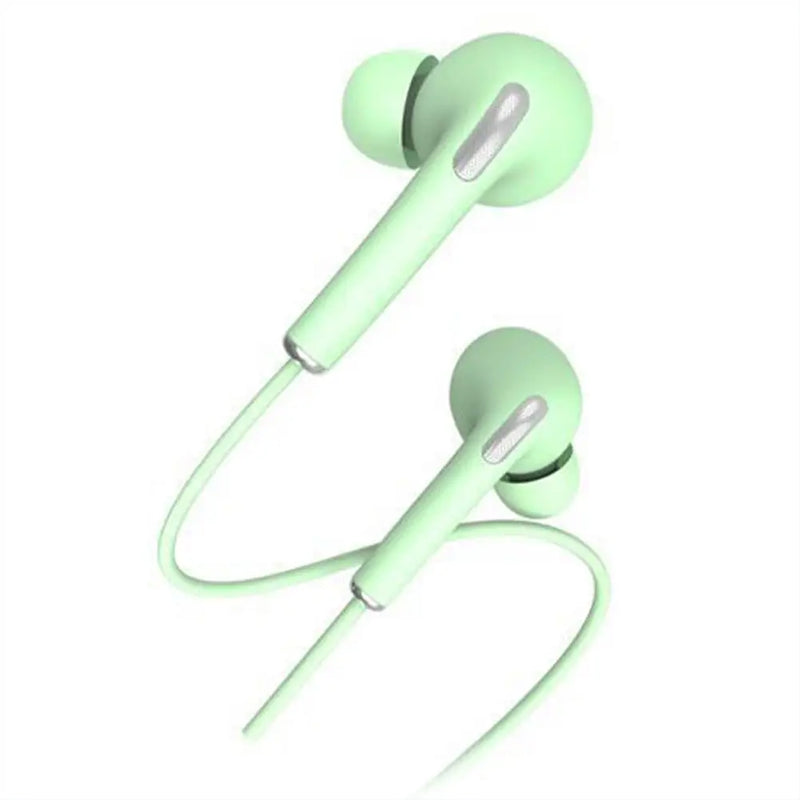 Wired Headphones Bass In Ear Headphone With Mic Music Earbuds 3.5mm Stereo Gaming Headset Dynamic Macaron Random Color Universal