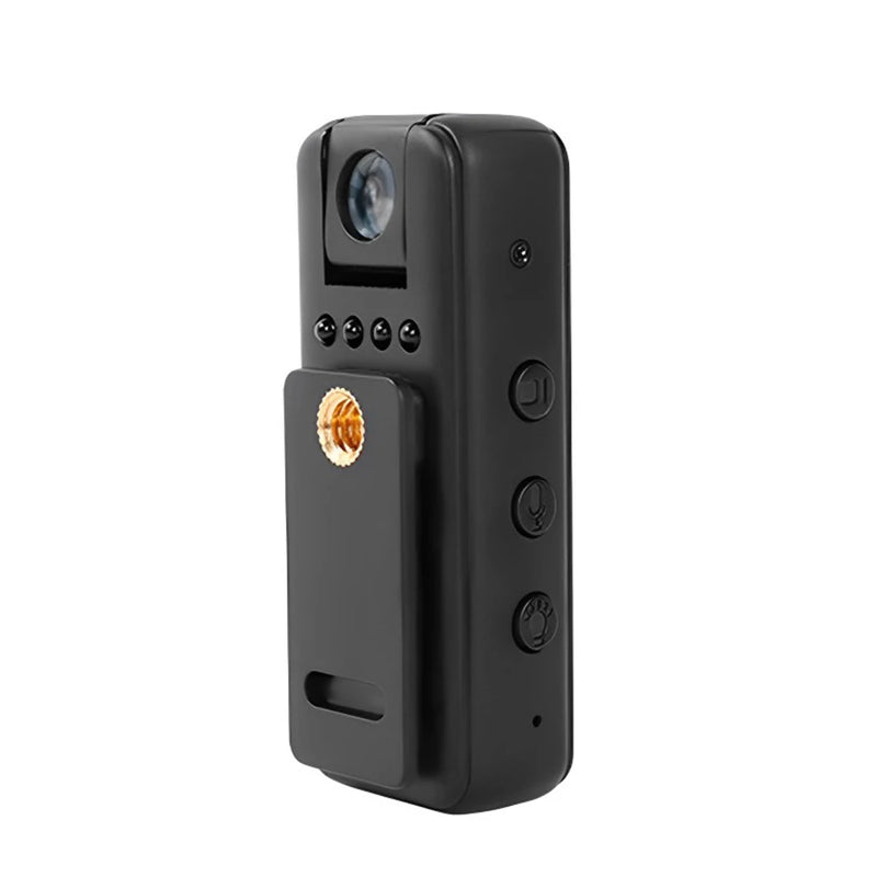 HD 1080P Mini Camera Portable Small Digital Video Recorder Police BodyCam 180 Degree Rotating Infrared Night Vision Camcorder