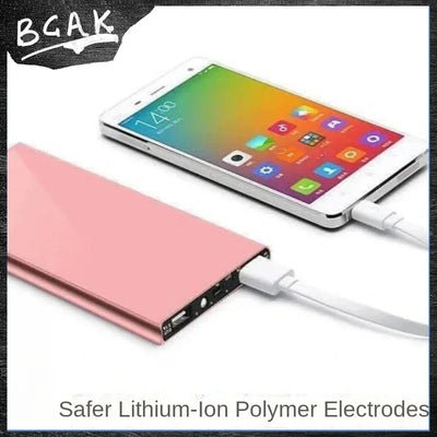 BCAK Ultra-thin power bank 20000mah portable power bank fast charging small and large capacity suitable for Android mobile