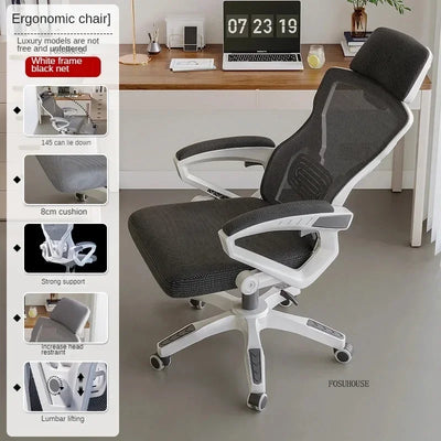 Nordic Minimalist Computer Chair Home Bedroom Gaming Chair Sedentary Comfort Office Ergonomic Office Chairs Backrest Armchair