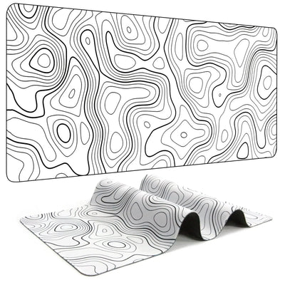 Topographic Contour Gaming Large Mouse Pad for Desk Keyboard and Desk Mat Computer Protector Mat Office Desk Accessories Gifts