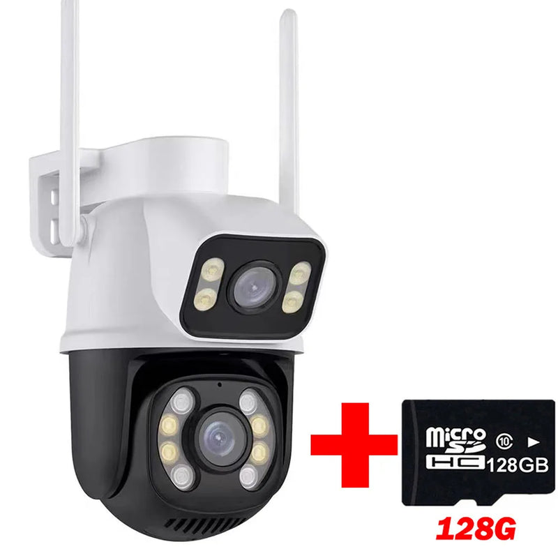 HD 6MP WiFi IP Camera Dual Lens Outdoor Security Protection CCTV 360 PTZ Video Monitor Secur Kamera Smart Home Surveillance Cam