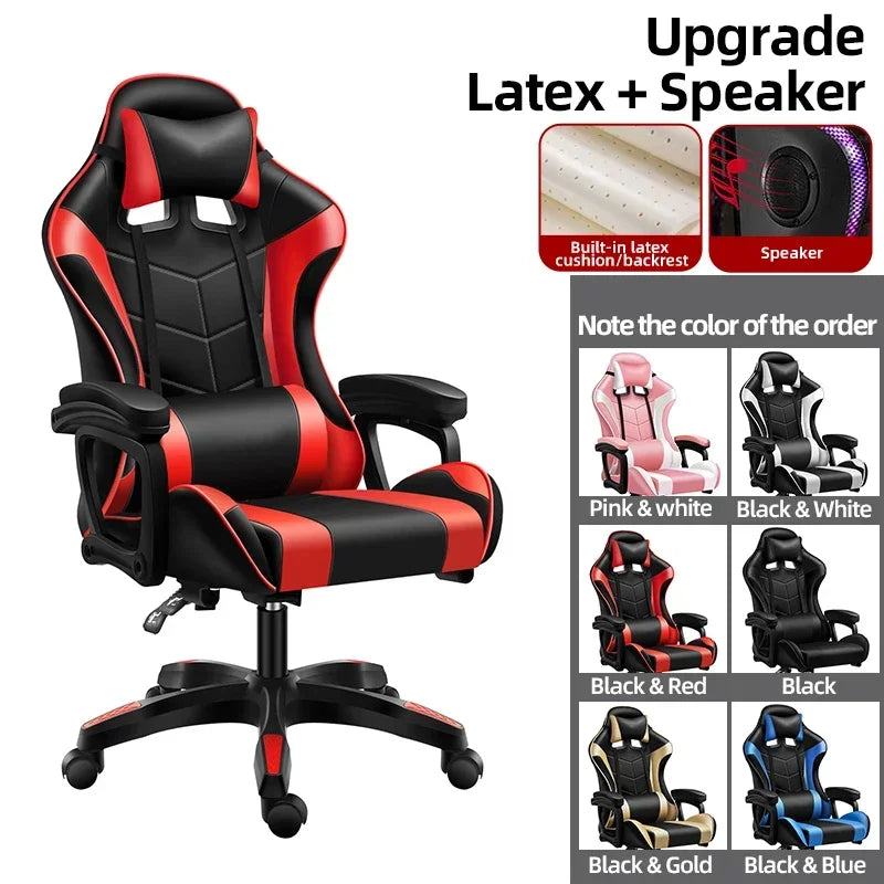 Free Sample Reclining Leather sedia RGB Racing Gamer Gaming Chair With Footrest And Massage