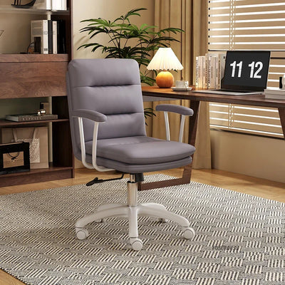 Italian Leather Office Chairs Office Meeting Computer Chair Light Luxury Designer Backrest Armrest Home Bedroom Gaming Chair