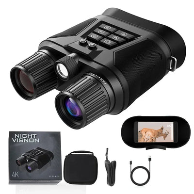 4K Night Vision Binoculars for Adults Infrared Night Vision Goggles With Tactical Flashlight 8X Digital Zoom 600m Night Vision