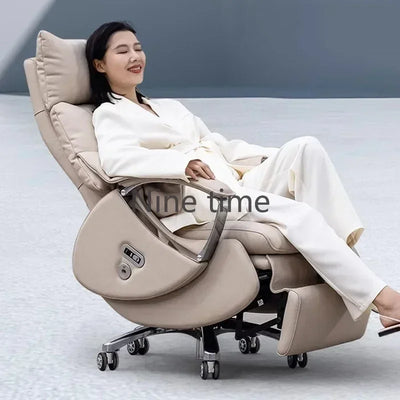 Leather Modern Office Chairs Makeup Boss Recliner Massage Computer Chair Autofull Ergonomic Silla Oficina School Furniture