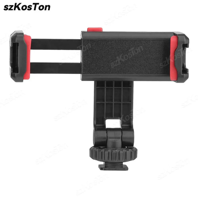 Camera Phone Mount Tripod Holder Dual Cold Shoe Smartphone Vlog Holder DSLR Hot Shoe Phone Mount for iPhone Cell Vlog Photograph