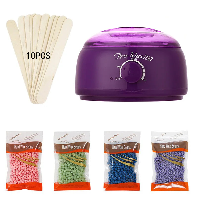 400g 500CC Hair Removal Wax Machine Waxing Heater and Beans Kit Depilatory Epilator Wax-melt Pot Paraffin Warmer Heating Machine