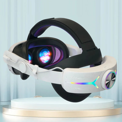 RGB Adjustable VR Head Band LED Backlight VR Lightweight Replacement Strap 8000mAh Rechargeable Comfort for Meta Quest 3 Headset