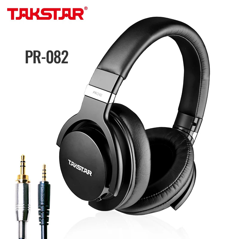 Takstar PRO82 / pro 82 Professional Monitor Headphones HIFI Headset for Stereo PC Recording and Game,Bass Adjustable