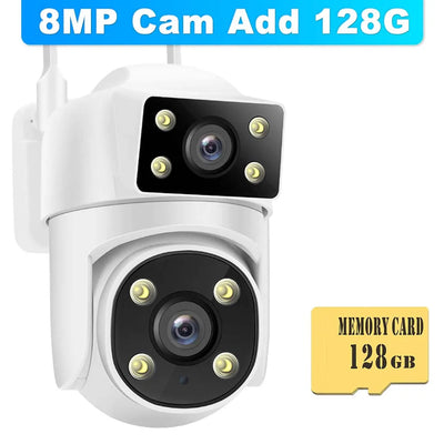 15MP WiFi Camera Outdoor Three lens PTZ Video Surveillance Security Protection 4K IP Camera Smart Home Wireless CCTV Cam NVR