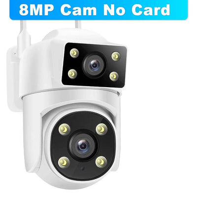 15MP WiFi Camera Outdoor Three lens PTZ Video Surveillance Security Protection 4K IP Camera Smart Home Wireless CCTV Cam NVR