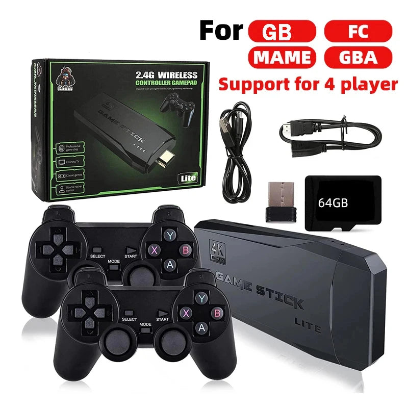 M8 Video Game Consoles 4K 2.4G Double Wireless 10000 Games 64G Retro Classic Gaming Gamepads TV Family Controller For SFC/GBA/MD