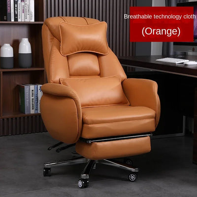 European Reclining Office Chairs Light Luxury Comfortable Lifting Boss Chair Home Office Computer Chairs Bedroom Gaming Chair A