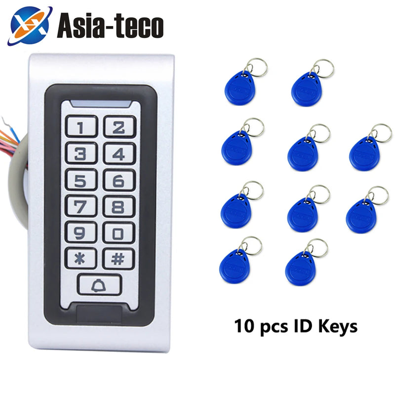 IP67 Waterproof Backlight RFID Door Access Control Reader Keypad 1000 Users Door Bell 125KHz DC 12V EM Card door opener