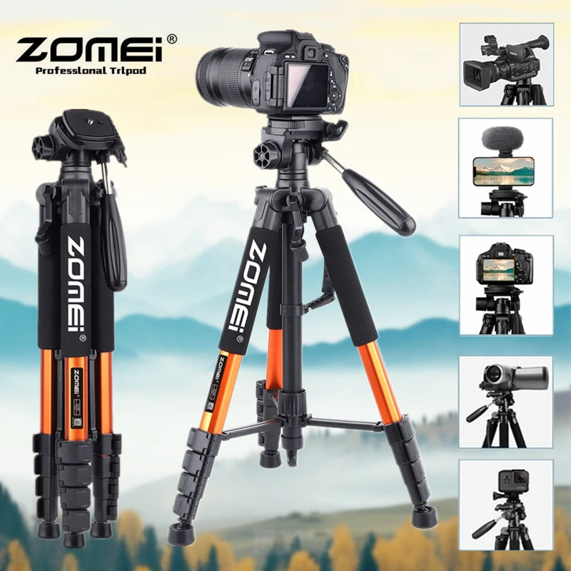 73.6in/187cm Portable Zomei Tripod Aluminum 6kg load capacity for Camera DSLR Canon Nikon 360 Degree Panorama Photography Stand