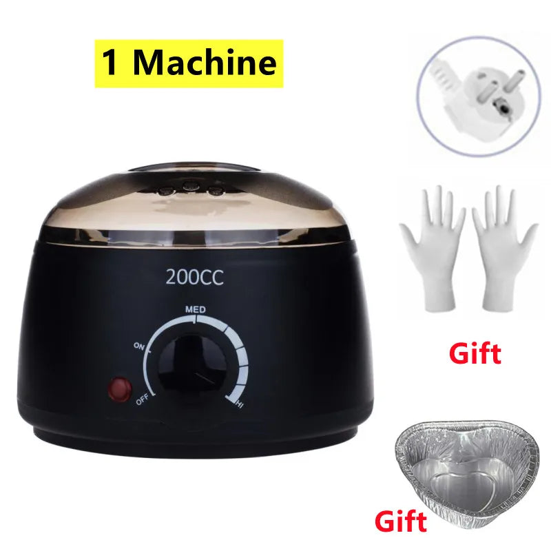 200cc Paraffin Wax Warmer mini Wax Heater Feet Mini SPA Wax-melt Machine Heater  Body Depilatory  Machine Waxing Kit