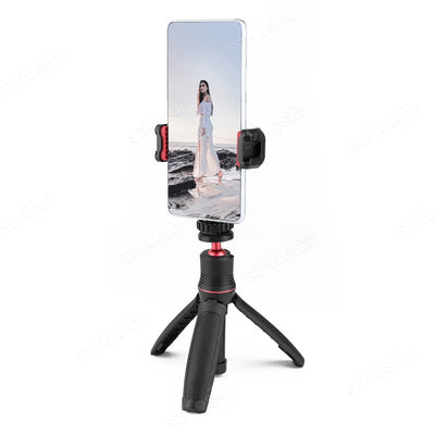 Camera Phone Mount Tripod Holder Dual Cold Shoe Smartphone Vlog Holder DSLR Hot Shoe Phone Mount for iPhone Cell Vlog Photograph